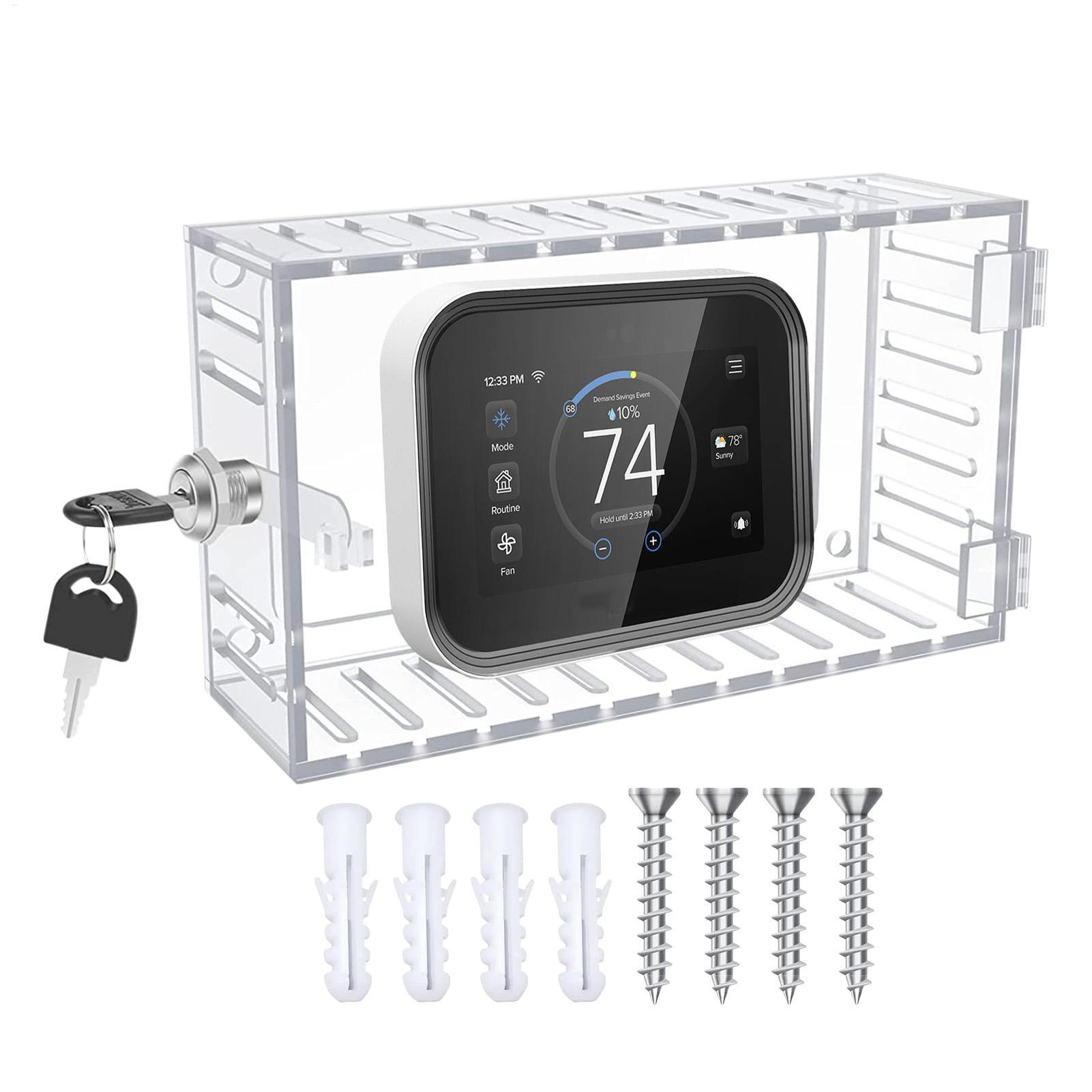Sports Equipment Organizer Garage - Thermostat Lock Box Clear Large Thermostat