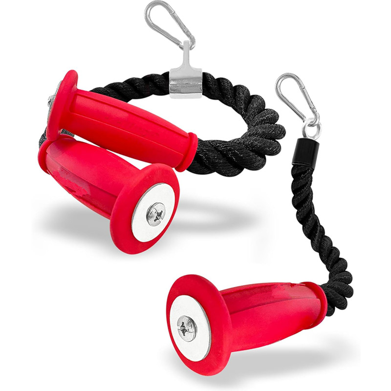 Sports Equipment At Home - Ergonomic Tricep Ropes Non-Slip Cable Attachment