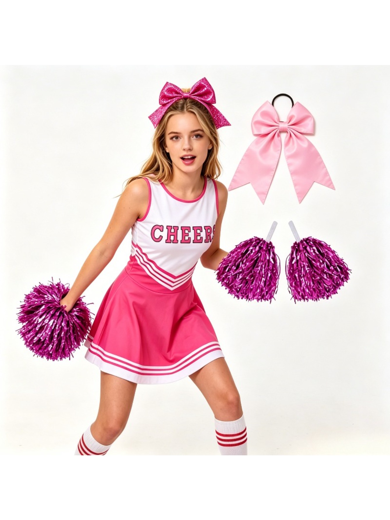 Printed Cheerleading Set Women - Cheerleading Pom Pom recension och pris