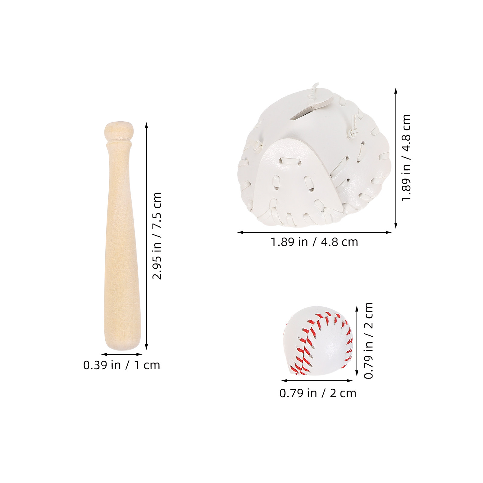 2Sets Miniature Baseball Bat a - Sports Equipment Bat recension och pris