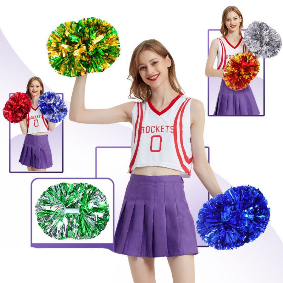 1Pcs Metallic PET Cheerleader  - Cheerleading Pom Pom recension och pris