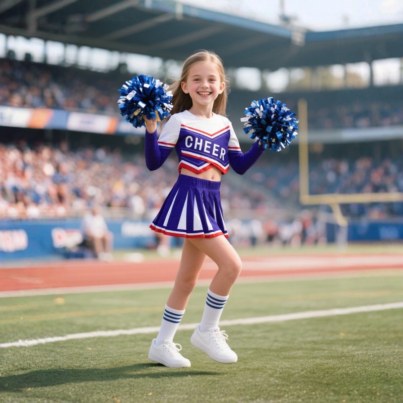 Girls Cheerleader Costume Bask - Cheerleading Pom Pom recension och pris